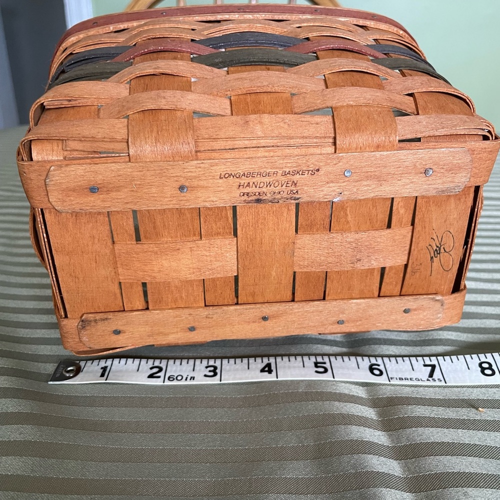 Longaberger Woven Wood Decorative Basket with Plastic Liner - Brown - Picture 5 of 9